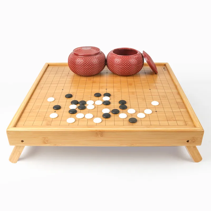 Miao Ji Go Five In A Row Kids Adults Set Bamboo Go Board And Table With Jade Like Game Pieces Board Games-1