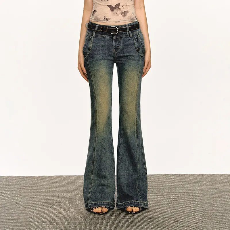 Ariseism Low Rise Bootcut Jeans For Women's Fall New Arrival Low Rise Slimming Casual Pants Women's-5