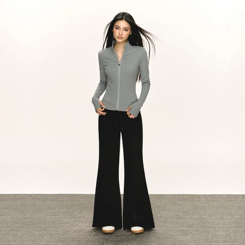 Ariseism Wide Waistband Wide Leg Flared Casual Pants For Women's Spring Long Pants Women's-7