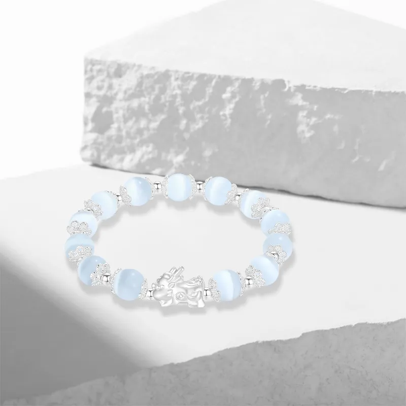 Cuz Strange Intention Glass Cat Eye Bracelets Unisex-2