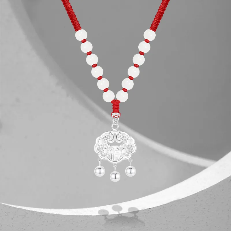Cuz Strange Intention White Jade Bodhi Necklaces Unisex-0