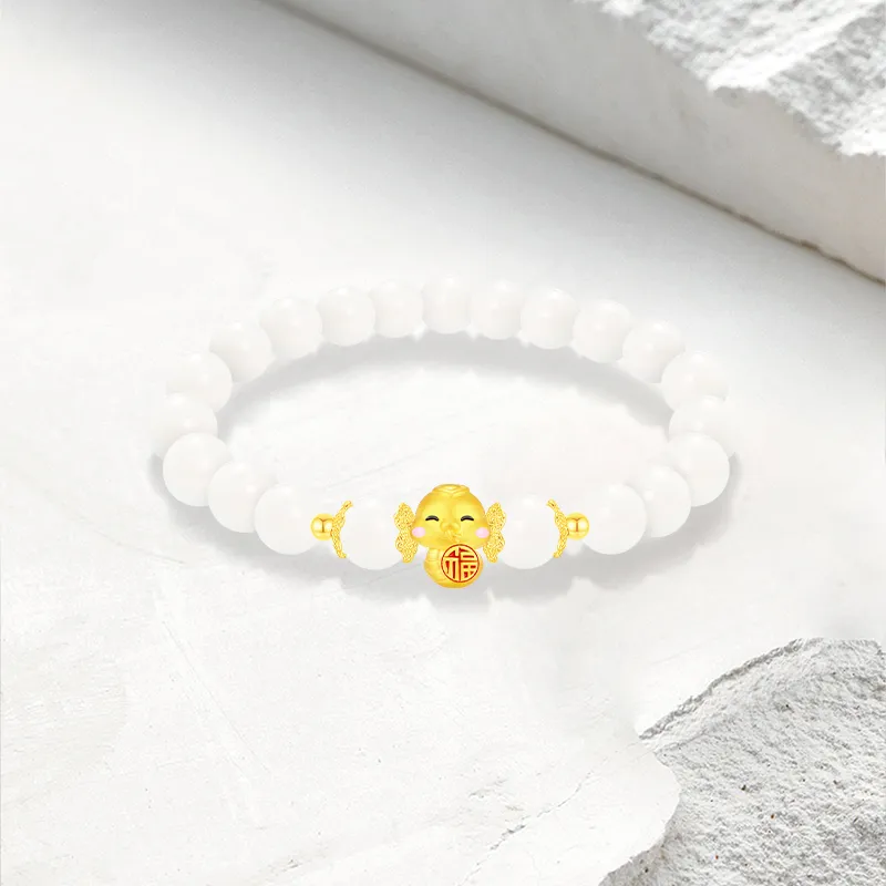 Cuz Strange Intention White Jade Bodhi Bracelets Unisex-1