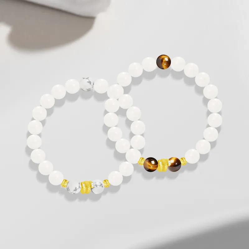 Cuz Strange Intention White Jade Bodhi Bracelets Unisex-4