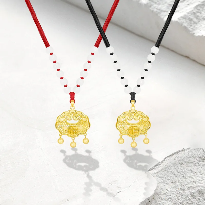 Cuz Strange Intention White Jade Bodhi Necklaces Unisex-4