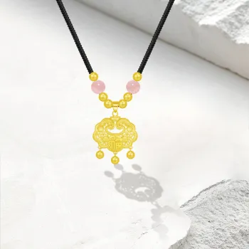 Cuz Strange Intention Strawberry Quartz Necklaces Unisex