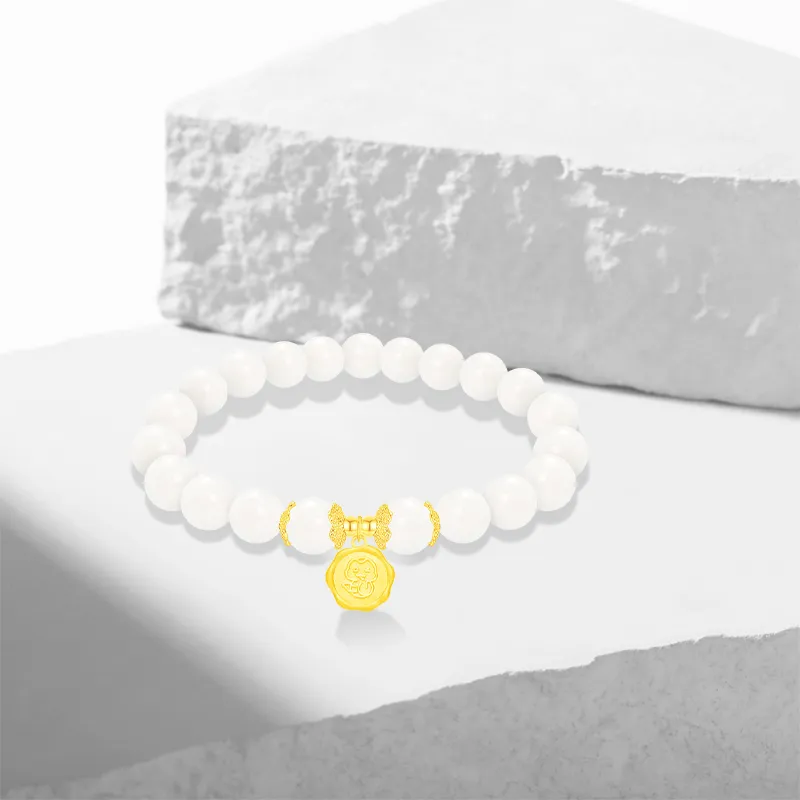 Cuz Strange Intention White Jade Bodhi Bracelets Unisex-1