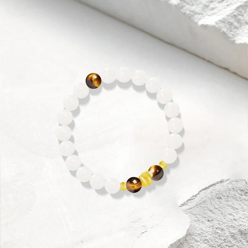 Cuz Strange Intention White Jade Bodhi Bracelets Unisex-2