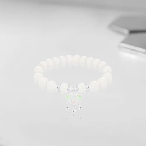 Cuz Strange Intention White Jade Bodhi Bracelets Women's