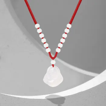 Cuz Strange Intention White Jade Bodhi Necklaces Unisex