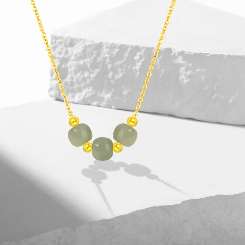 Cuz Strange Intention Hetian Jade Necklaces Green Jade Women's-2