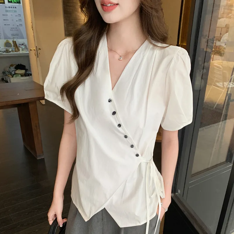 BEAUTIFUL CONFESSION Shirt Women's White-4