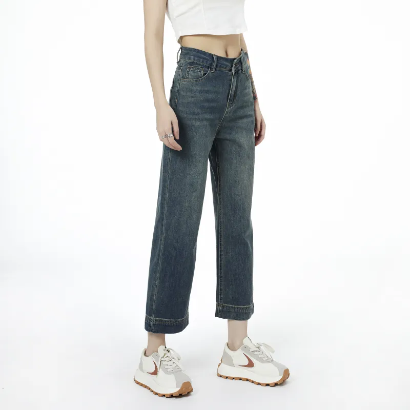 BEAUTIFUL CONFESSION Jeans Women's Vintage Dark Blue-2