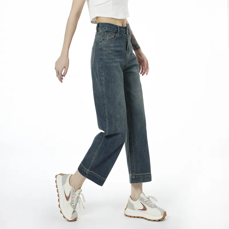 BEAUTIFUL CONFESSION Jeans Women's Vintage Dark Blue-3