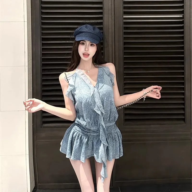 BEAUTIFUL CONFESSION Slip Dress Women's Blue-3