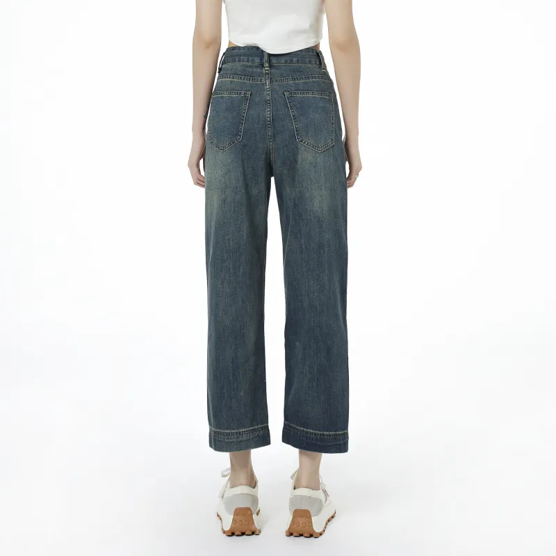 BEAUTIFUL CONFESSION Jeans Women's Vintage Dark Blue-4