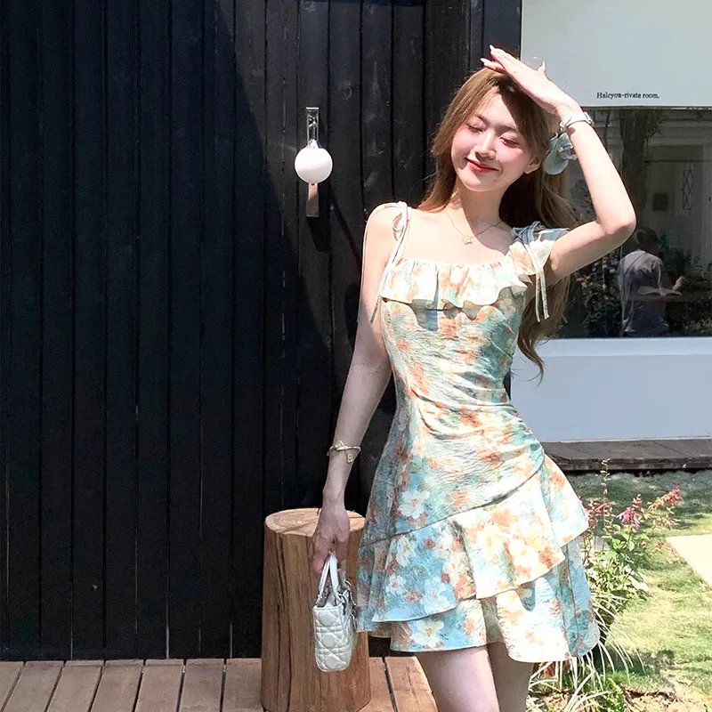 BEAUTIFUL CONFESSION Slip Dress Women's Blue-5