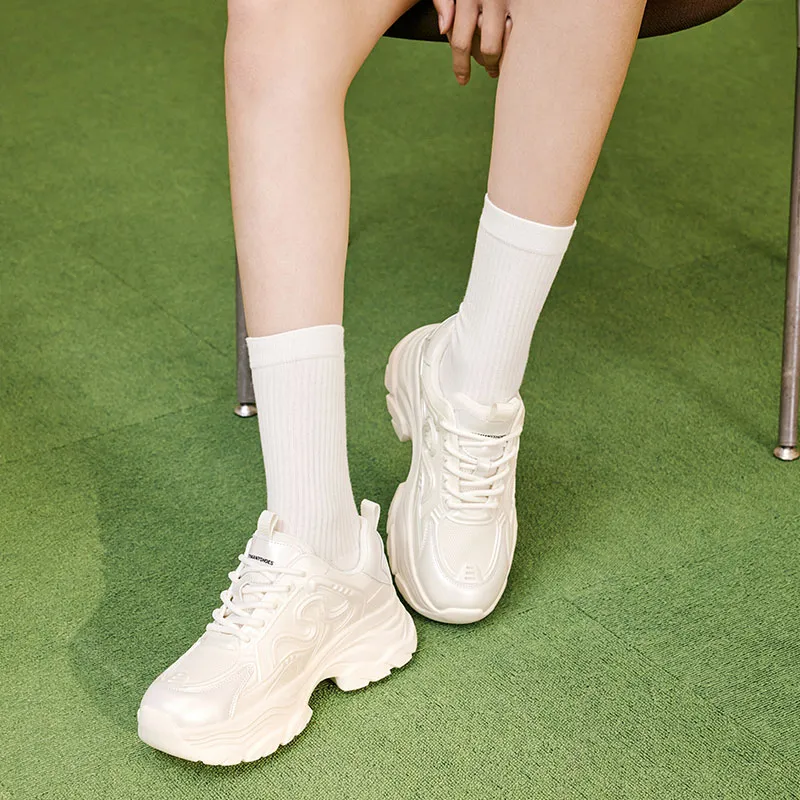 TOOMANYSHOES Heart Gravity Low-Top Chunky Sneakers Women's-12