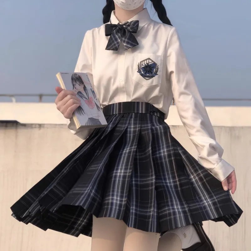 SHENBEI JK Shirt Women's Dreaming In The Clouds-4