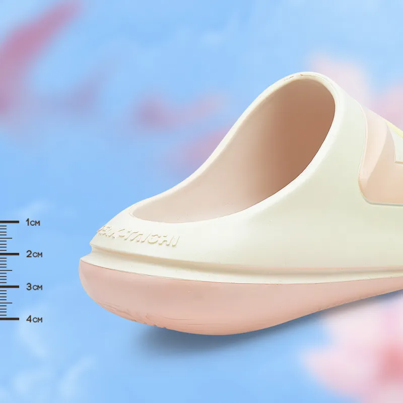 PEAK Very Small Fat Drag Quiet Slip-Resistant Abrasion-Resistant Slide Slippers Unisex Peach Blossom Garden-3