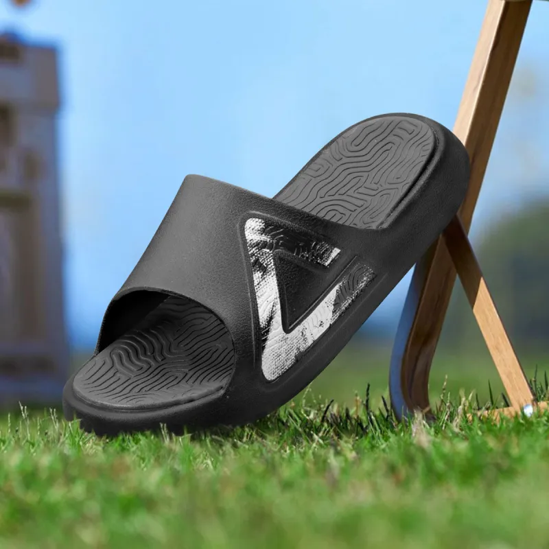 PEAK Tai Ji1.0 Cushioned Slip Resistant Abrasion Resistant Quiet Slide Slippers Unisex Black Gray-2