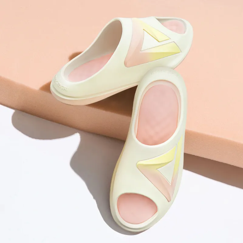 PEAK Very Small Fat Drag Quiet Slip-Resistant Abrasion-Resistant Slide Slippers Unisex Peach Blossom Garden-5