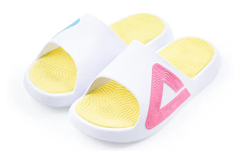 PEAK Tai Ji1.0 EVA Cushioned Slip Resistant Abrasion Resistant Quiet Slide Slippers Unisex Red Blue BUFF-3