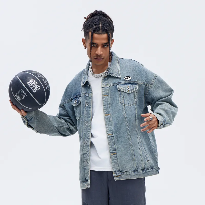 A.X.S.K Denim Jacket Unisex Comes With Short Sleeved Shirt-21