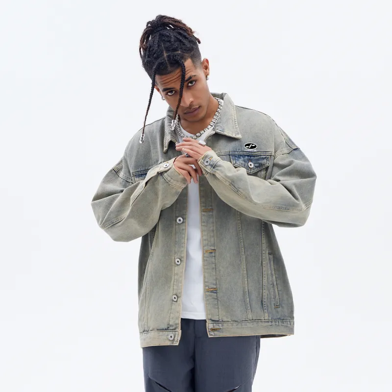 A.X.S.K Denim Jacket Unisex Comes With Short Sleeved Shirt-29