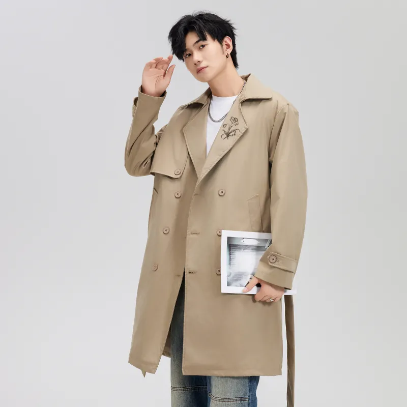 A.X.S.K Trench Coats Unisex-12
