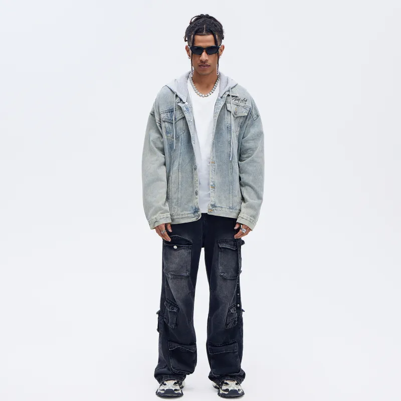 A.X.S.K Denim Jackets Unisex-33