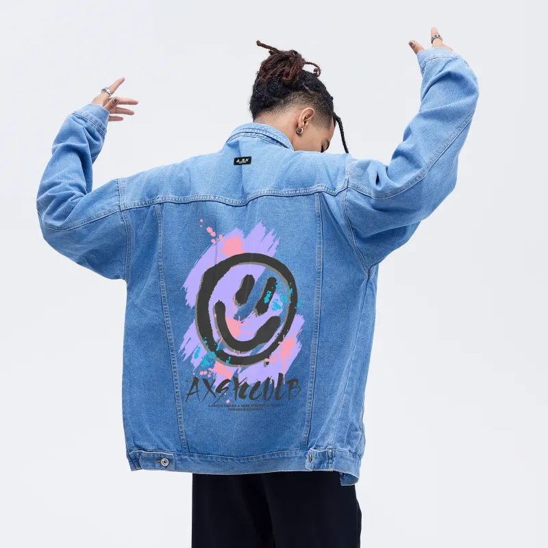 A.X.S.K Denim Jackets Unisex-5