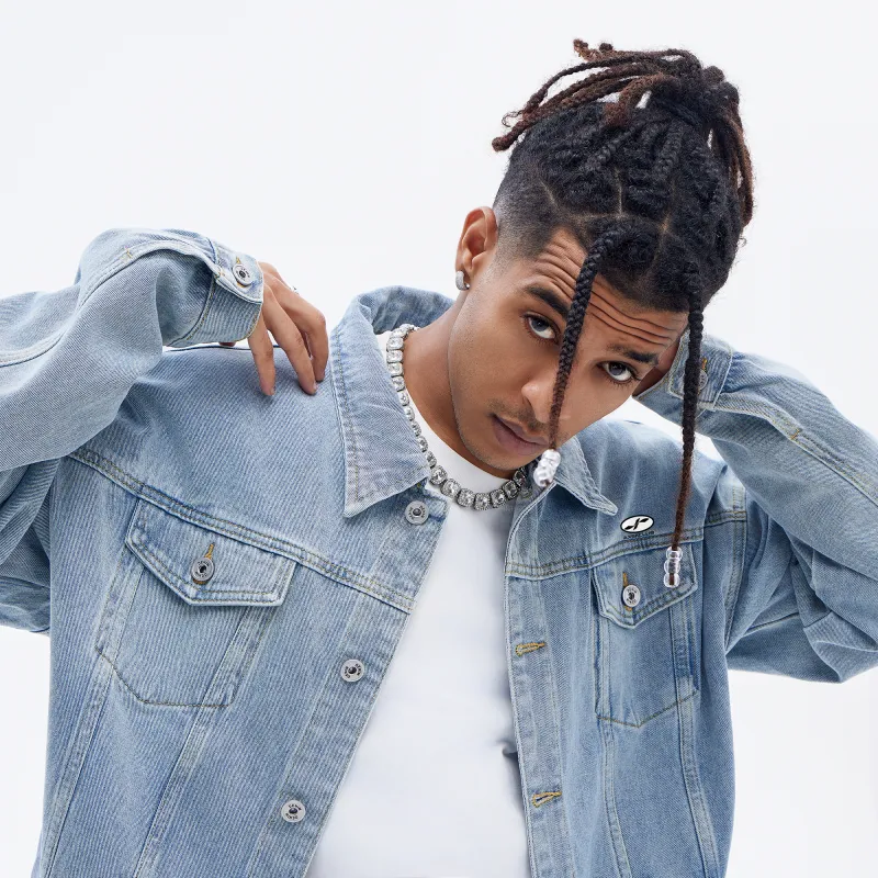 A.X.S.K Denim Jacket Unisex Comes With Short Sleeved Shirt-15