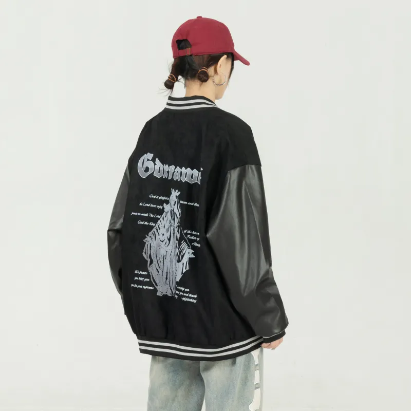A.X.S.K x GDXF Baseball Jacket Unisex-8