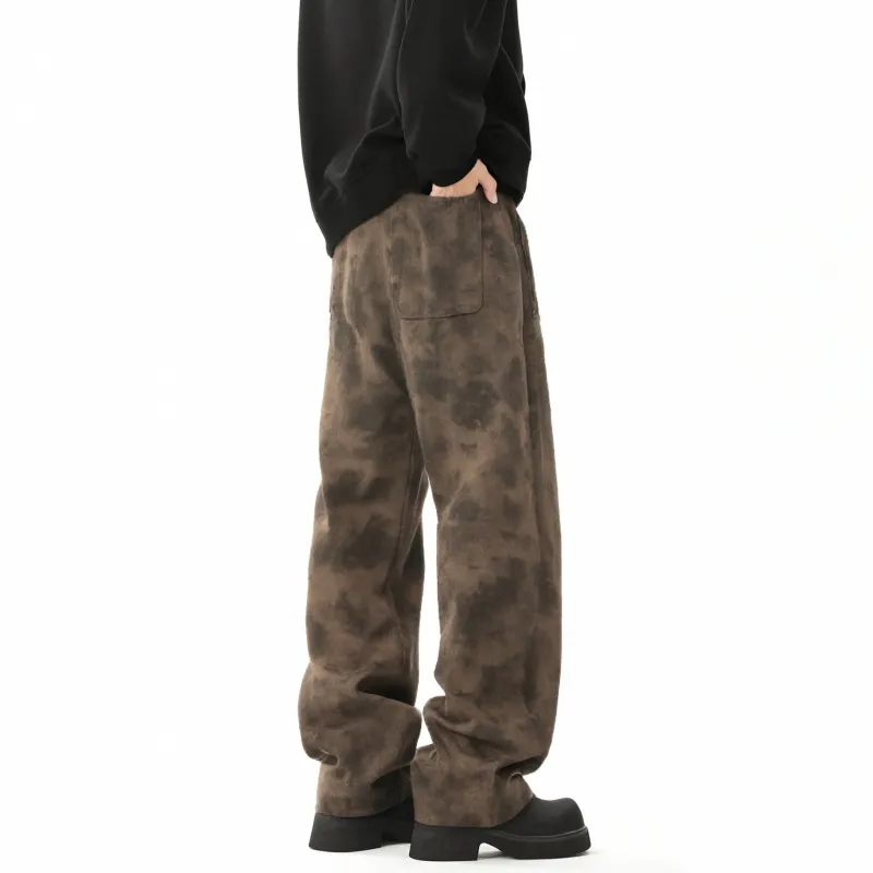 A.X.S.K Casual Pants Unisex Brown-12