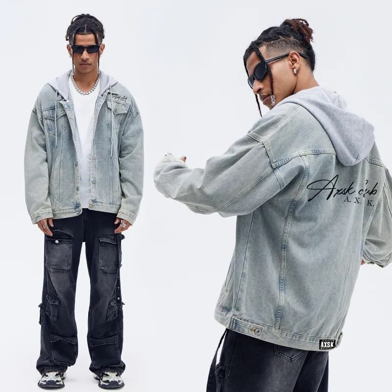 A.X.S.K Denim Jackets Unisex-30