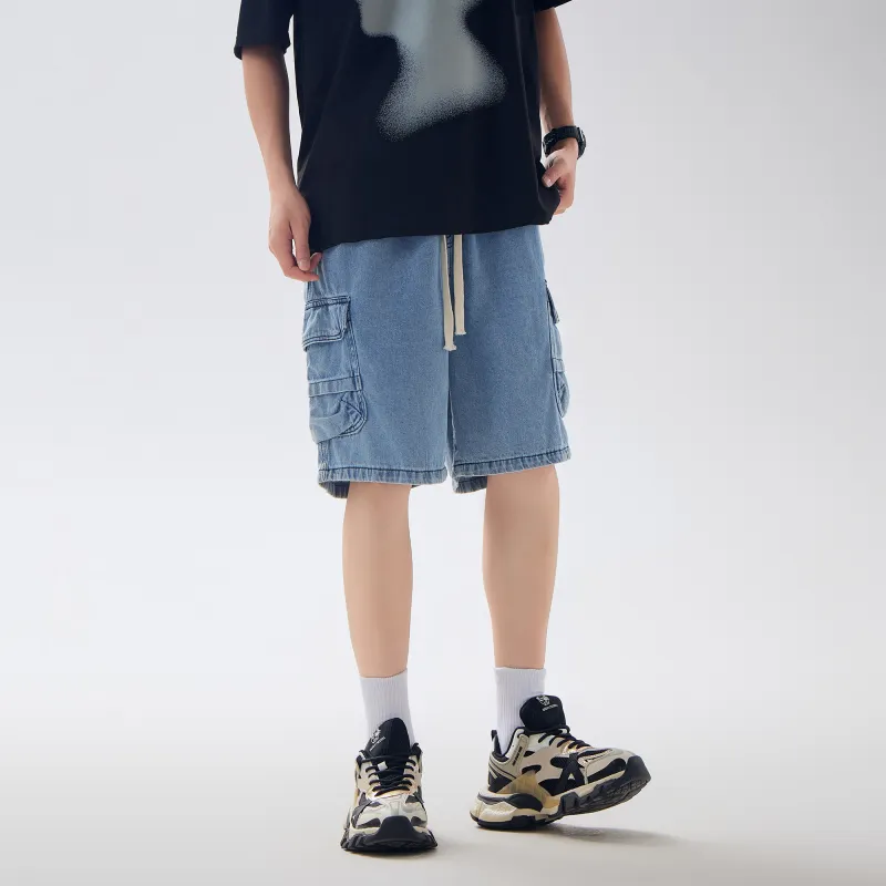 A.X.S.K Denim Shorts Unisex-13