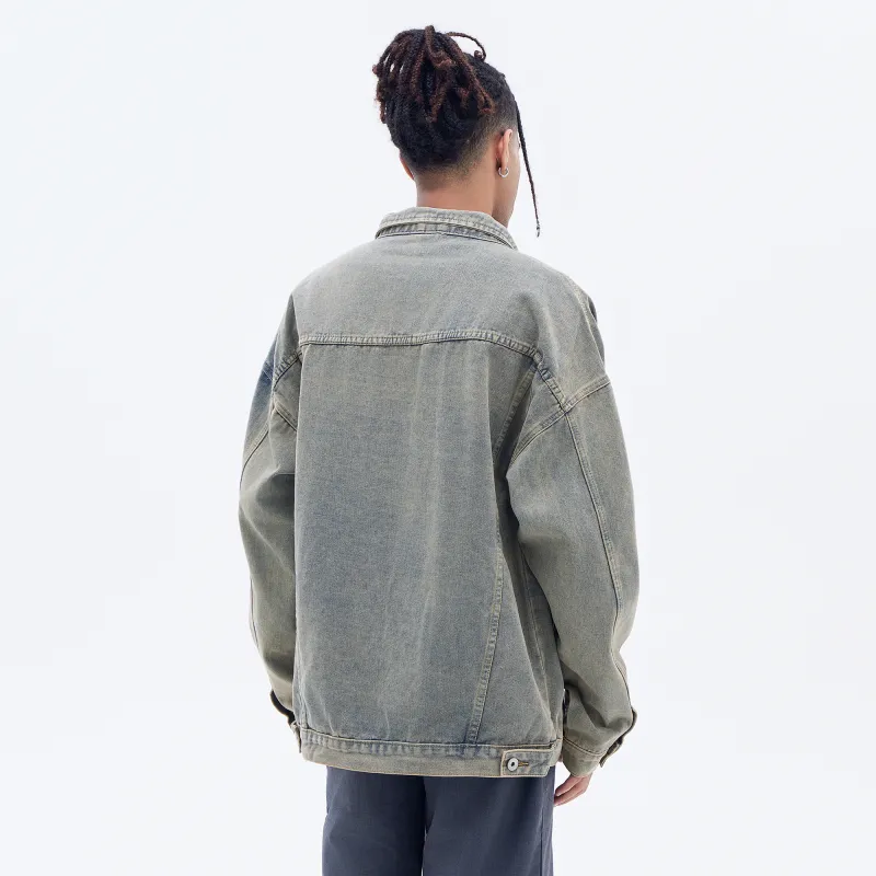 A.X.S.K Denim Jacket Unisex Comes With Short Sleeved Shirt-30