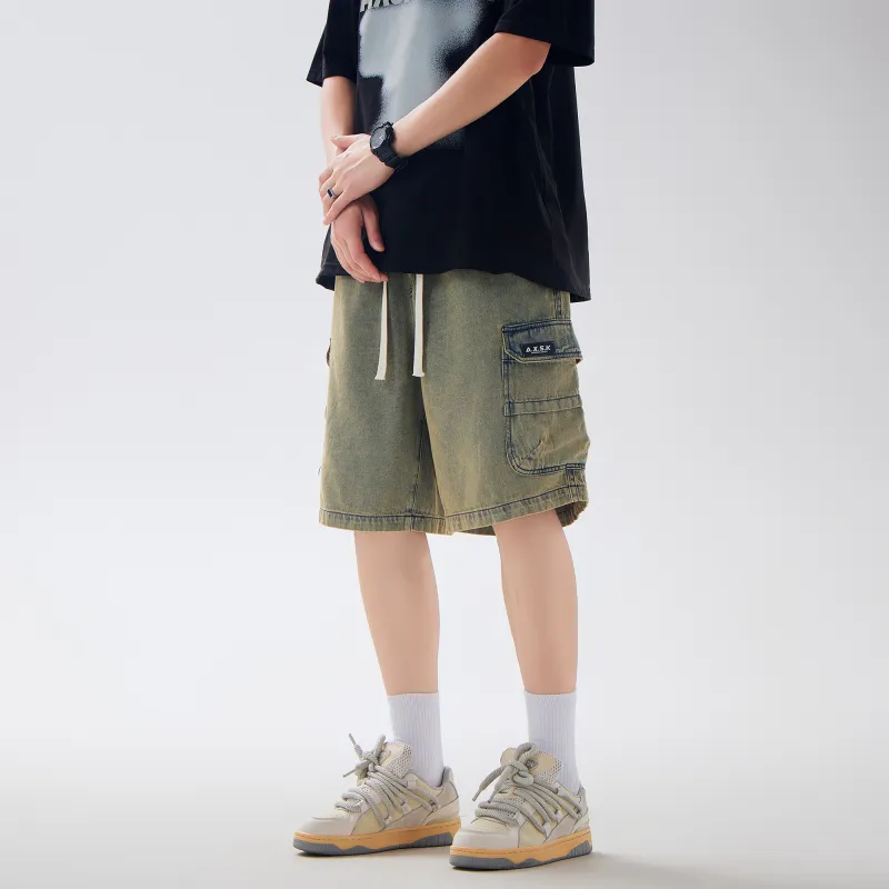 A.X.S.K Denim Shorts Unisex-4
