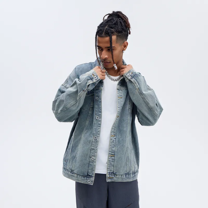 A.X.S.K Denim Jacket Unisex Comes With Short Sleeved Shirt-22