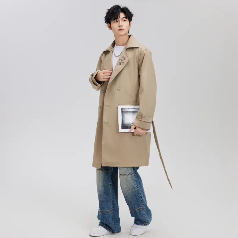 A.X.S.K Trench Coats Unisex-14