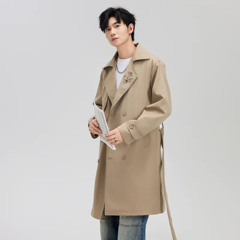 A.X.S.K Trench Coats Unisex-13