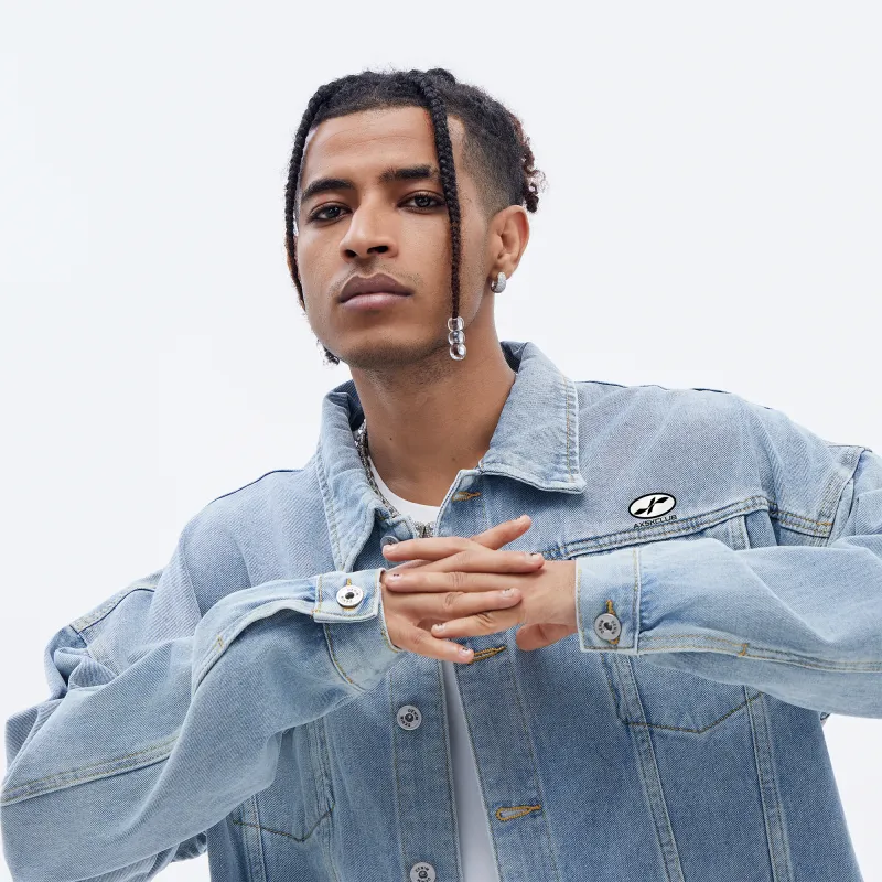 A.X.S.K Denim Jacket Unisex Comes With Short Sleeved Shirt-16
