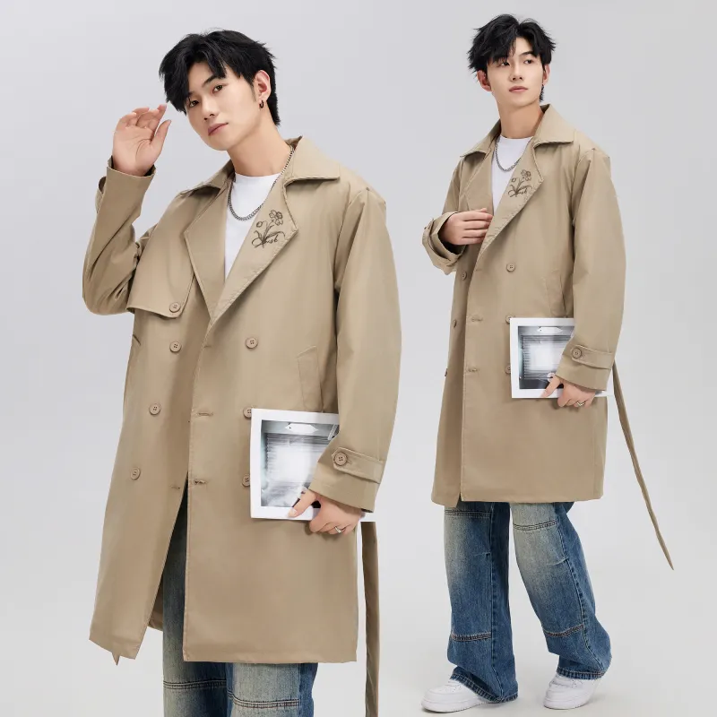 A.X.S.K Trench Coats Unisex-10