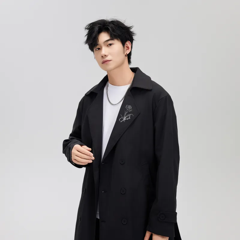A.X.S.K Trench Coats Unisex-3