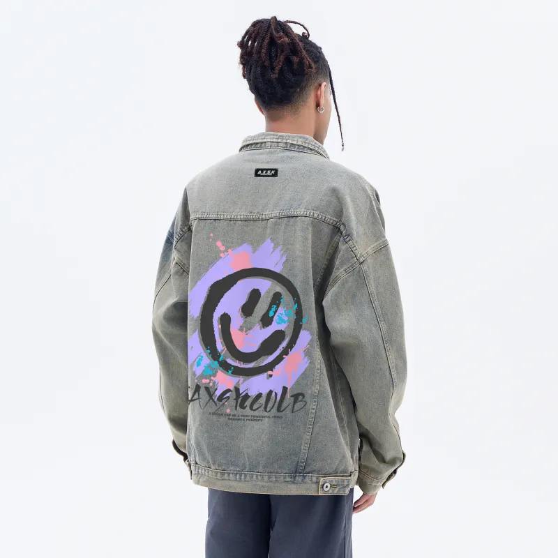 A.X.S.K Denim Jackets Unisex-13