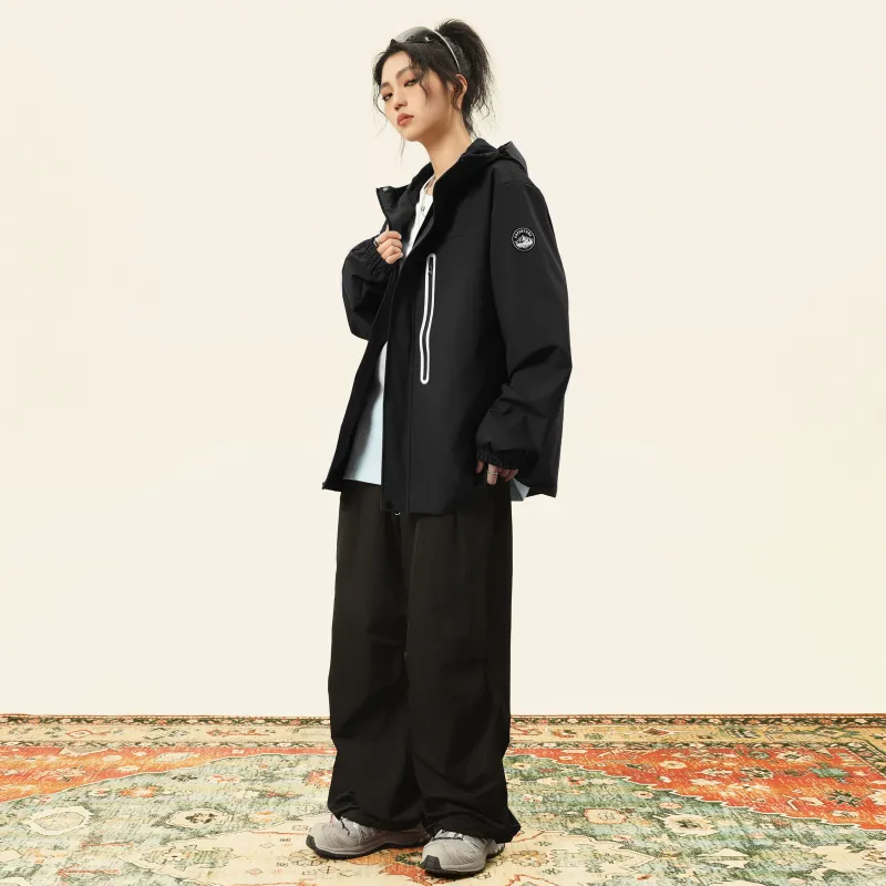 A.X.S.K Windbreaker Jacket Unisex Black-2