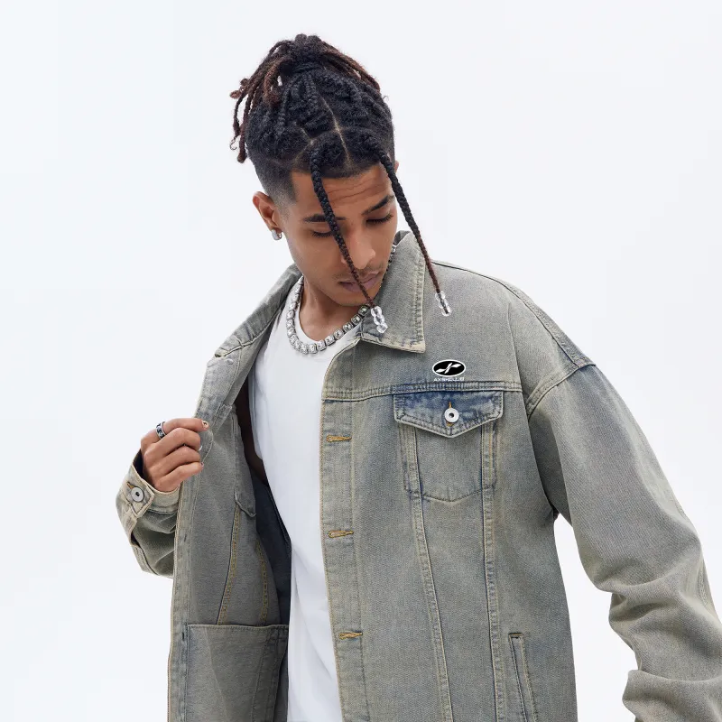 A.X.S.K Denim Jacket Unisex Comes With Short Sleeved Shirt-27