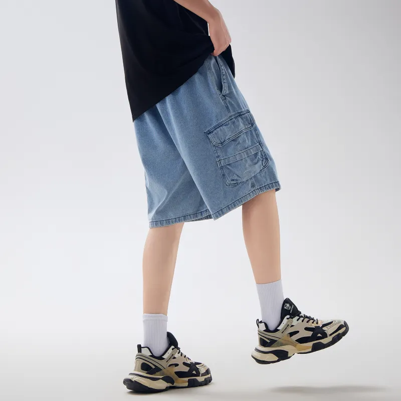 A.X.S.K Denim Shorts Unisex-14