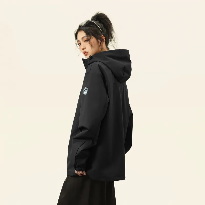A.X.S.K Windbreaker Jacket Unisex Black-3