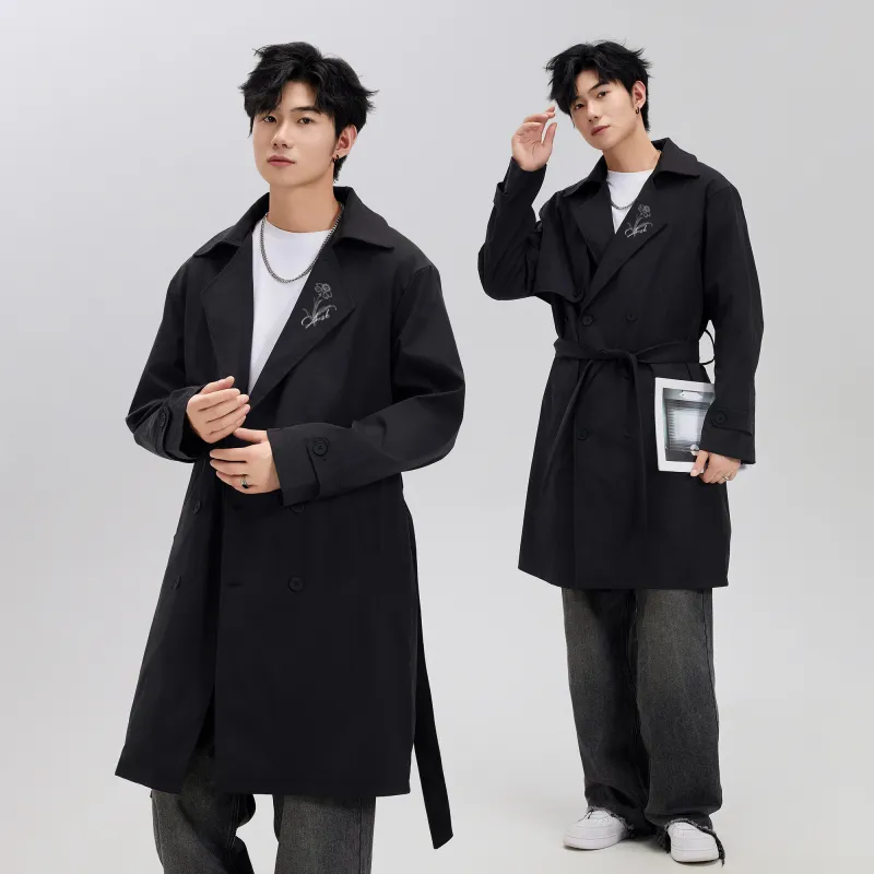 A.X.S.K Trench Coats Unisex-2